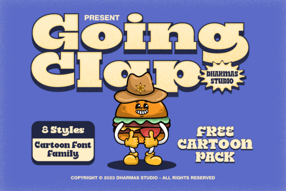 Going Clap Font: Bold Slab Serif for Web Design