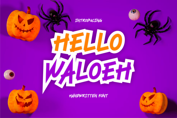 Hello Waloeh Font: Bold Display Type for Crafts