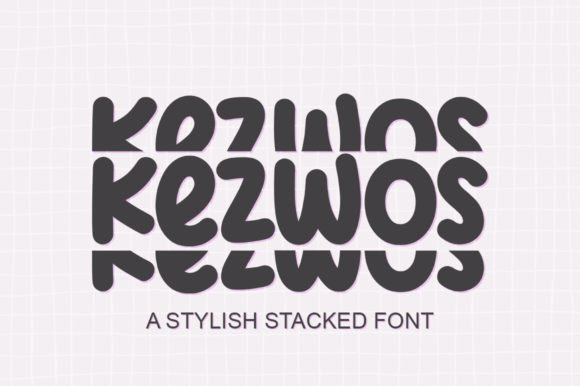 Kezwos Font: Elevating Campaign Visuals with Stacked Type