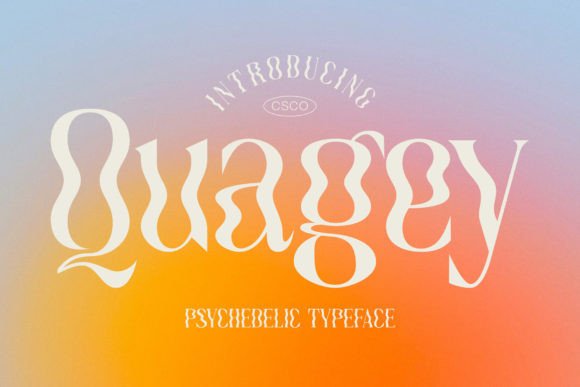 Quagey Font: Psychedelic Display Type for Crafters