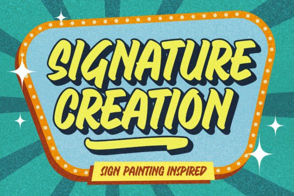 Signature Creation Font for Vintage Craft Projects
